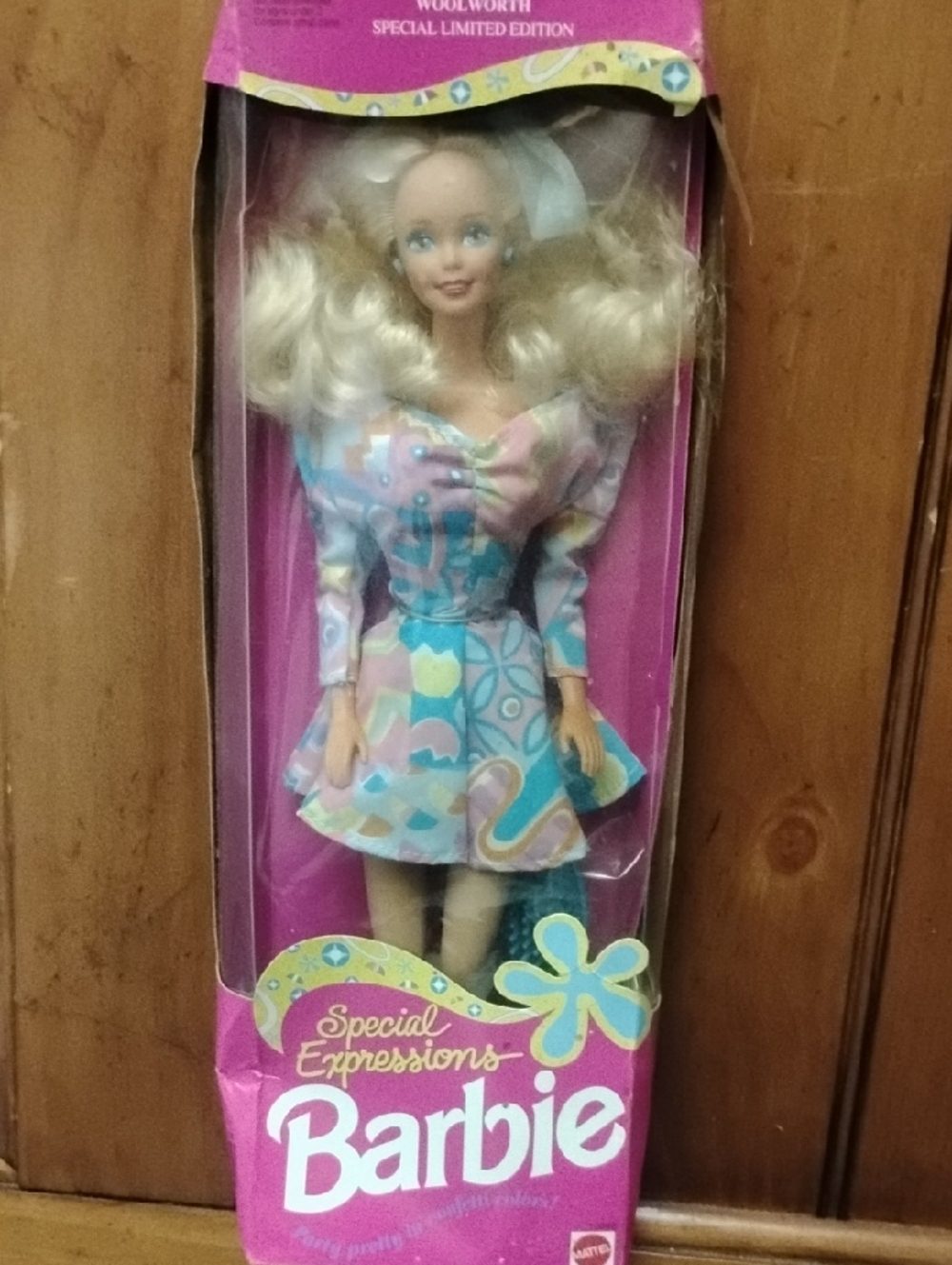 Barbie Pastel Abstract Print Dress Doll - Pink, Blue, Cream, Yellow